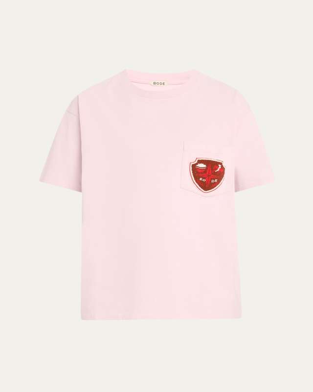 Beaded Crest Pocket Tee